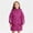 Hot Pink, variant on Puffer Jacket Kids Hooded Green Jacket Zip up Long Sleeve Waterproof Girls Thickened Jacket Boy Winter Coat 11-12 Years
