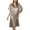 Grey, variant on TSADFHJI Robes for Women Silk Solid Color Female Ice Silk Nightdress Summer Short Sleeve Women's Gown M Black