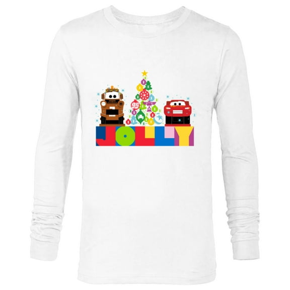 Disney and Pixar’s Cars Mater and McQueen Jolly Holiday - Long Sleeve T-Shirt for Men – Customized-White