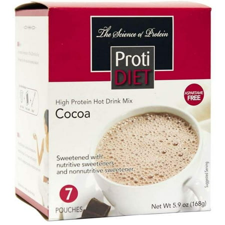 ProtiDiet Hot Drink - Hot Cocoa - 7/Box - Low Fat .5g - High Protein