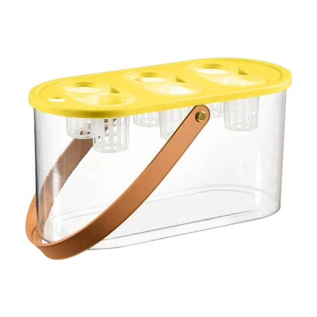 koolsoo Hydroponic Grower Box 6 Holes Sturdy for Planting Plants and Vegetables Yellow