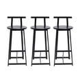 thumbnail image 7 of 27''h , Modern Kitchen Chairs, Black Seat, Metal Legs, Fascinating And Stylish For Counters Attractive, 7 of 7
