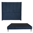 thumbnail image 1 of Box Base Cama Slim + Cabecera Queen Size Dicasa Nizza Azul, 1 of 8