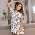 thumbnail image 3 of Lsque Sea Turtle Pattern Nightgowns for Women Sleep Shirts Short Sleeve Nightshirt Pullover Nightdress Soft Sleepwear Relaxed Fit Nightdress, 3 of 6