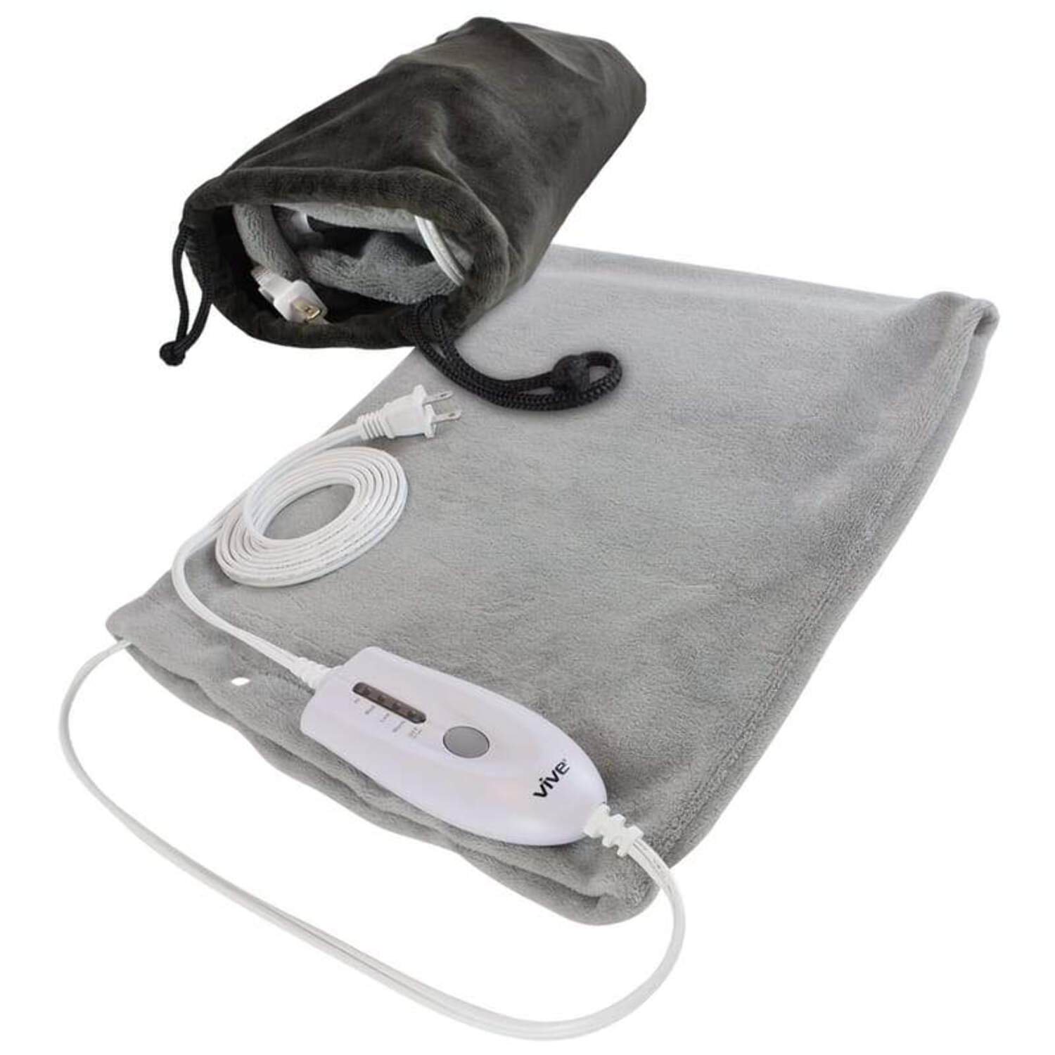 Vive Moist Heating Pad, Electric Heated Wrap for Heat Therapy on Back, Knee, Shoulder, Neck Pain, Period Menstrual Cramps, Cats, Dogs, Pets - Portable (12” by 24”)