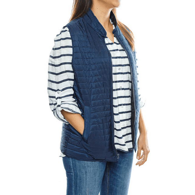 Chaleco para dama ligero calientito, resistente al agua, para invierno, Azul MACAR Chaleco dama azul M