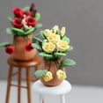 thumbnail image 2 of Kripyery Dollhouse Flower Realistic 1:12 Miniature Potted Plant Rose Model Decoration Photography Prop, 2 of 8