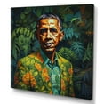 thumbnail image 2 of Designart "Obama Miami Vibes II" Men Canvas Art Print, 2 of 5