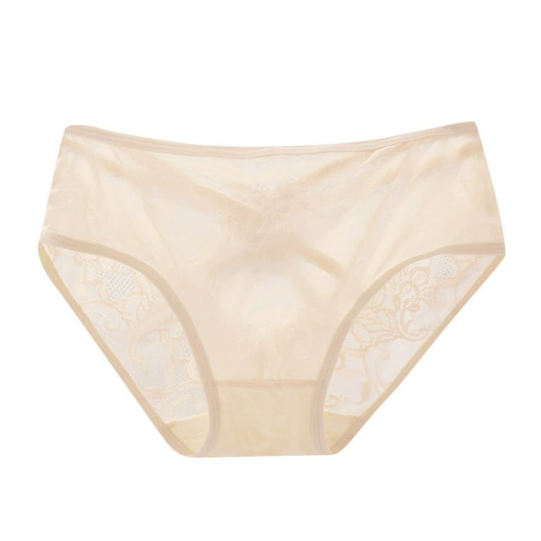 QOVOQ Thong underwear for women,No Show Breathable Cotton Womens