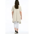 thumbnail image 3 of Ellos Women's Linen-Blend Hanky Hem Tunic Tunic, 3 of 3