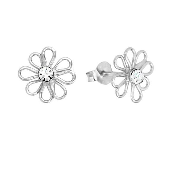 Little Flower Earrings - White Sterling Silver 925