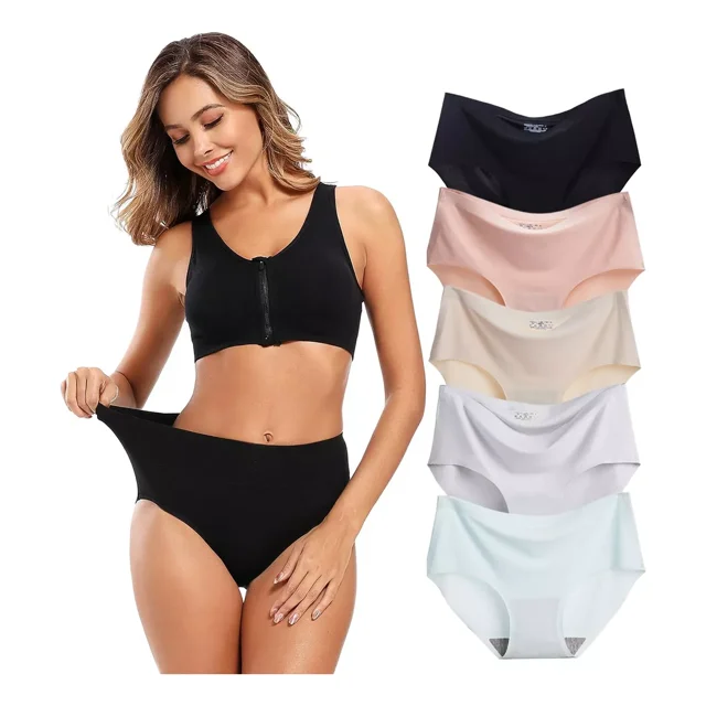 Pantaletas Confort De Sin Costura Para Mujer, 5piezas