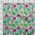 thumbnail image 2 of oneOone Cotton Jersey Green Fabric Floral & Skull Dress Material Fabric Print Fabric By The Yard 58 Inch Wide, 2 of 4