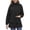 Black, variant on Fleece Lined Outerwear Coats Women Plus Size Lightweight Fall Winter Warm Jacket with Detachable Hood, Pocket, Zip Up, Adjustable Cuff, Windproof Solid Casual Coat,Sizes S-XXXL