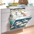 thumbnail image 2 of White Magnolia Dishwasher Magnet Cover Reuseable Refrigerator Magnet Cover Decal Kitchen Fridge Microwave Stickers Hoilday Party Decor 23 x 26 inch, 2 of 5