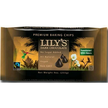 Lily's Chocolate All Natural Premium Baking Chips, Dark Chocolate, 4