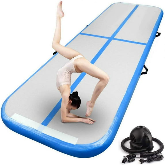 23ft*3.3ft*4in Gymnastics Air Mat Tumble Track Tumbling Mat FBSPORT 4 inches Thickness Inflatable Floor Mats With Electric Air Pump