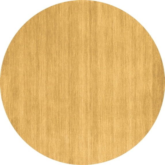 Ahgly Company Indoor Round Solid Brown Modern Area Rugs, 6' Round