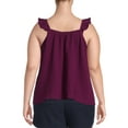thumbnail image 3 of Terra & Sky Women's Plus Size Ruffle Strap Tank Top, 3 of 5