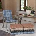 thumbnail image 6 of ARDEN 2-Pack Outdoor Patio Dining Chair Cushion, 20x44, Rain-Proof Seat Pad, Fade-Resistant Outdoor Cushion Blue Shibori Stripe, 6 of 11