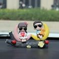 thumbnail image 6 of Car Interior Decoration Cute Couple Action-Figure Auto Ornament' Dash Lot C9, 6 of 8