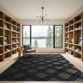 thumbnail image 2 of ODIKA 3'x5' Machine Washable Non-Slip Area Rug, Geometric Charcoal Gray High Traffic Rug, Gray, 1103100, 2 of 7
