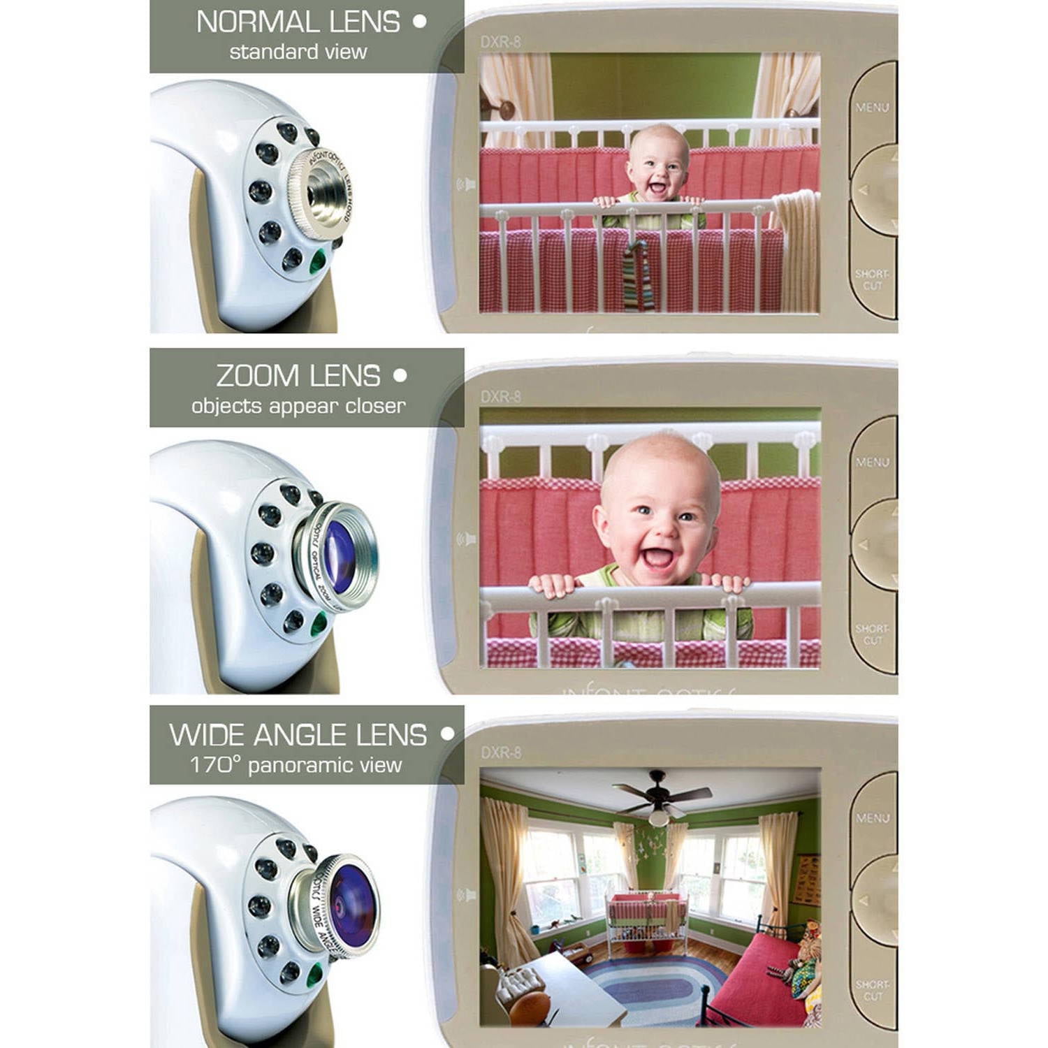 Infant Optics DXR-8, Video Baby Monitor, Interchangeable Optical Lens -  Walmart.com