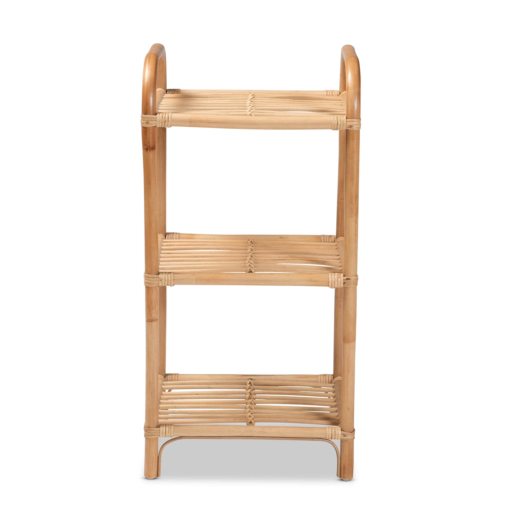 bali & pari Barras Rattan BOHO Display Shelf, Natural Brown
