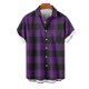 thumbnail image 2 of Mens Casual Manga Corta Botón Abajo Camisas, Cuello de Vuelta Impresión para el Verano, Al Aire Libre Y Desgaste Casual, 2 of 9
