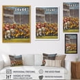 thumbnail image 4 of Designart "Football Clash in 1970s Orange III" Sports Framed Wall Art - Modern Orange Football Bedroom Framed Canvas Wall Art, 4 of 6