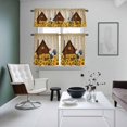 thumbnail image 5 of Rustic Kitchen Curtains Valances and Tiers Set of 3 Farmhouse Barn Chicken Sunflowers Flowers Retro Letter Tier Curtains and Valance with Rod Pocket for Small Windows, 27.5"x24", 5 of 9