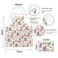 thumbnail image 7 of Multicolor Christmas Apron-Garden Aprons for Women with Pockets-Cotton Linen Waterproof Kitchen Cooking Gardening Aprons Adjustable for Kitchen,Cooking,BBQ and Salon 32"x27", 7 of 7