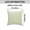 thumbnail image 7 of Unique Bargains Corduroy Throw Pillow Covers Set of 2 Light Green 16" x 16", 7 of 7