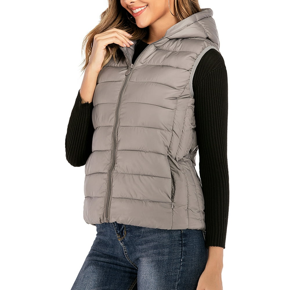Women Plus Size Lightweight WaterResistant Packable Down Vest Gilet
