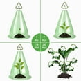 thumbnail image 3 of Garden Cloches, Ventilated Roof Plant Covers Transparent Jar PET Minimum Reflection Multifunctional Reusable  For Prevent Birds, 3 of 8