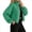 *Green, variant on ClodeEU Women's High Neck Zip Up Long Sleeve Cropped Jacket with Drawstring Hem,Casual Short Coat With Pockets ,Women's Plus L