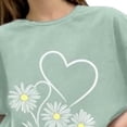 thumbnail image 4 of 2 Piece Teen Girls Summer Outfits Kids Heart Applique Baggy Short Sleeve T-Shirts Flare Pants Trendy Clothes Sets Kids Two Piece Outfits Girls, 4 of 4