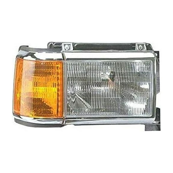 Right Passenger Side Headlight Assembly - Compatible with 1987 - 1991 Ford F-250 1988 1989 1990