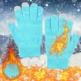 USB Heated Gloves for Men Women,Full Finger Hand Warmers Winter Warm Knit Gloves Touchscreen