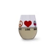 thumbnail image 3 of Copa de vino sin tallo Toynk Peace Love Wine 600 ml Hippie, 3 of 7