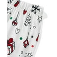 thumbnail image 2 of Elippeo Christmas Pajamas for Family Long Sleeve Cartoon Letter Print Tops + Pants Set Winter Loungewear, 2 of 10