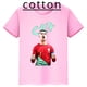thumbnail image 2 of Camiseta de algodón de manga corta de verano para niños y niñas con estampado de Ronaldo, camisetas rosas, ropa periférica de fútbol para niños, 2 of 5