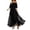 Z1#Black1367, variant on Puliio Off Shoulder Maxi Dresses for Women Puff Sleeve Chiffon Flowy formal Wedding Guest Evening Party Dress