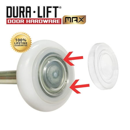 Ultra-Life Max 2 in. Nylon Garage Door Roller with Sealed 6200ZZ Bearing and 4 in. Steel Stem