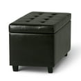 thumbnail image 5 of Cosmopolitan 34 inch Wide Storage Ottoman in Tanners Brown Vegan Leather, 5 of 9