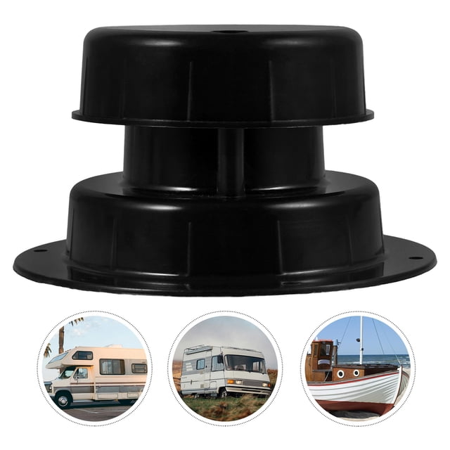 SWETRACE Plastic Black Rv Roof Sewer Vent Cap with Easy Installation for Motorhome Use