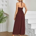 thumbnail image 4 of TUGOXIE Boho Sexy Dresses for Women Flowy Casual Maxi Red Sleeveless Loose Womens Sundress XL, 4 of 5