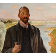 thumbnail image 2 of Jacek Malczewski 16x15 Gold Ornate Wood Frame and Double Matted Museum Art Print Titled - Self-Portrait (1901), 2 of 4