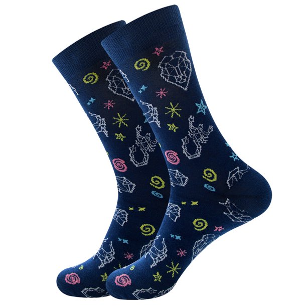 Calcetines de hombre Calcetines de mujer novedosos con dibujos animados Calcetines de cardado divertidos y felices Medias gruesas Yuansu Hip Hop de cuello redondo grande para hombre