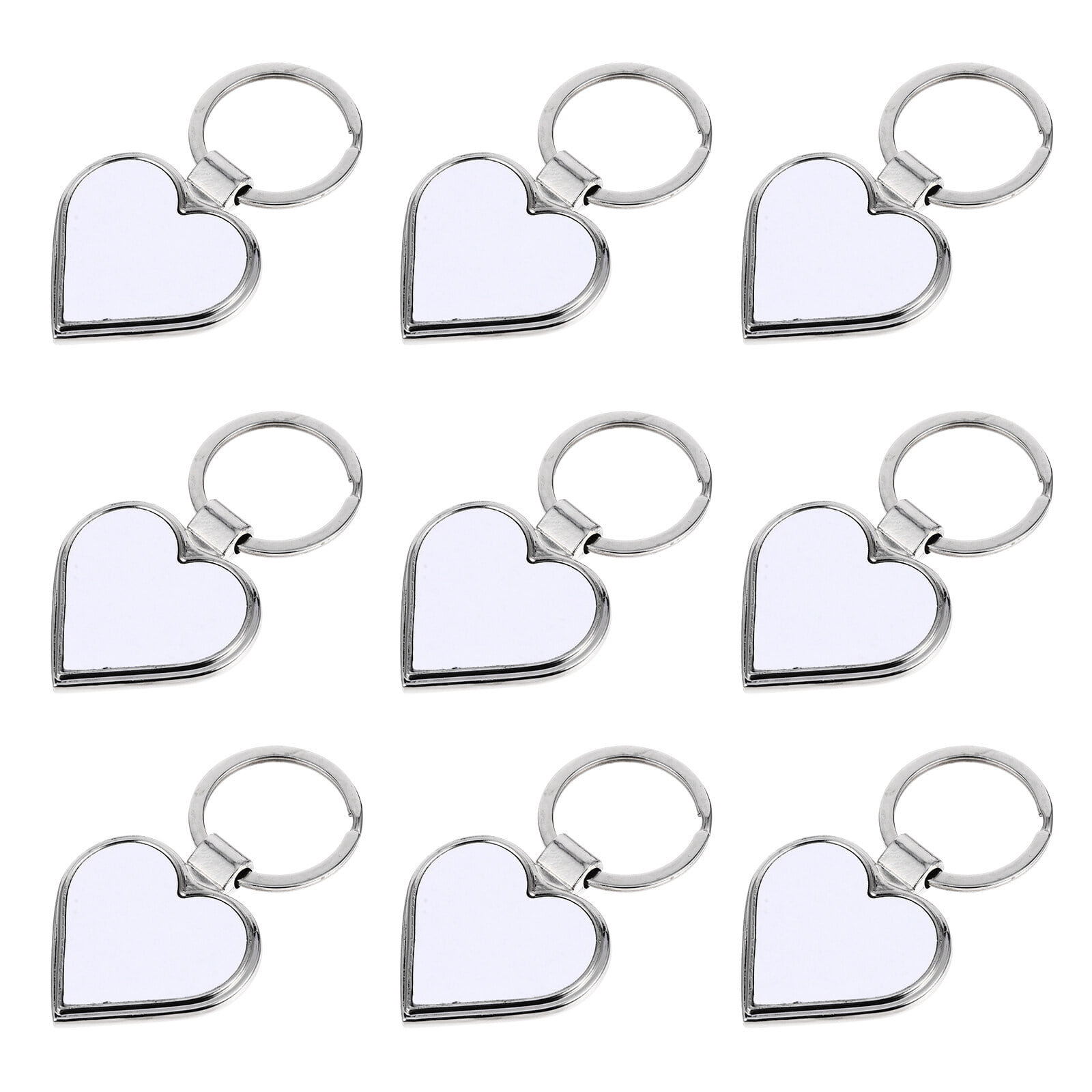 Keychain Heart Blank Transfer Pendant Heat Key Sublimation Keyring Chain Diy Shaped Pendant Ring Keychain Rings Board
